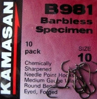 Kamasan B981 Specimen Barbless Hooks Coarse & Match Shop