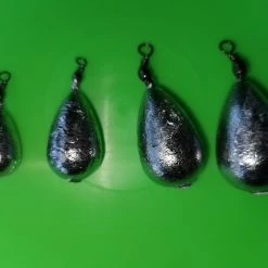 Anglers World Lead Fishing Weights - Pear Bombs Swivel Predator Shop