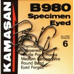 Kamasan B980 Specimen Eyed Hooks