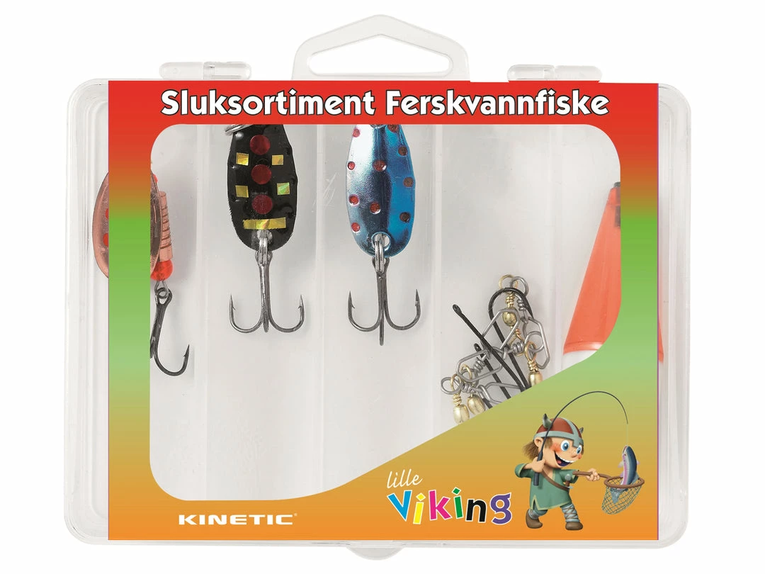 Kinetic Little Viking Go Fishing Lure Box For Kids - Children's Fishing Lures 1 Kinetic Little Viking Go Fishing Lure Box For Kids - Children's Fishing Lures