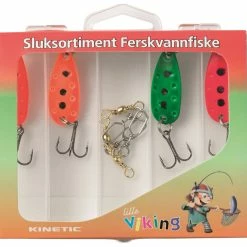 Kinetic Little Viking Go Fishing Spoon Lure Kit For Kids - Children's Fishing Lures Multipack Lures