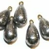 Anglers World Predator Shop Lead Fishing Weights - Pear Bombs Eyelet