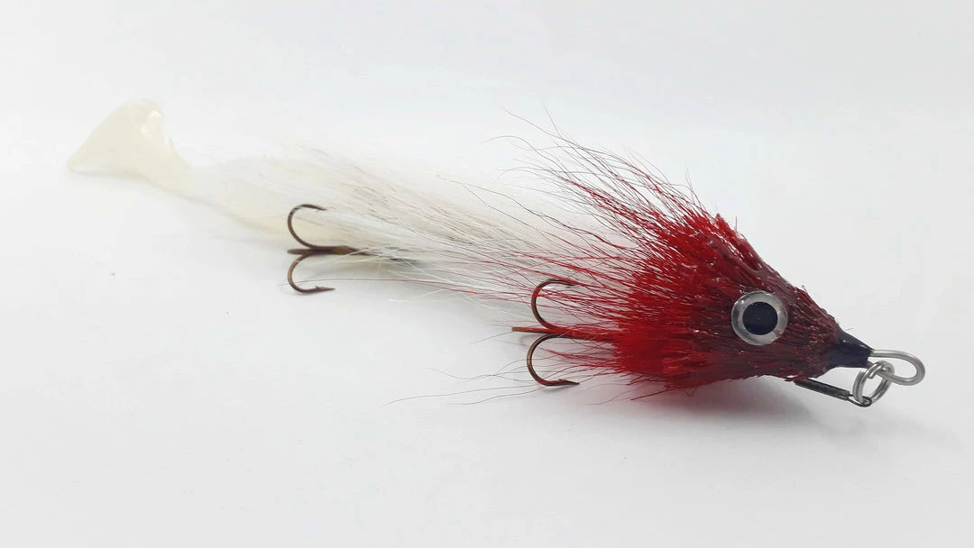 Flies - Pike & Saltwater ScandiPure Mutant Minnow - Classic Redhead 3 Flies - Pike & Saltwater ScandiPure Mutant Minnow - Classic Redhead